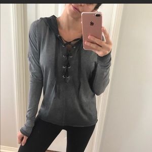 Lace up hoodie Reposh from mrsalliexo
